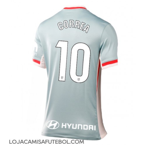 Camisa de Futebol Atletico Madrid Angel Correa #10 Equipamento Secundário Mulheres 2024-25 Manga Curta